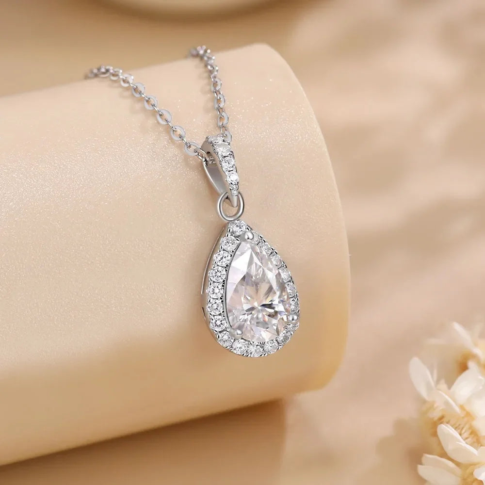 Moissanite Vintage Silver Necklace