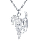 Equestrian Grace Silver Necklace