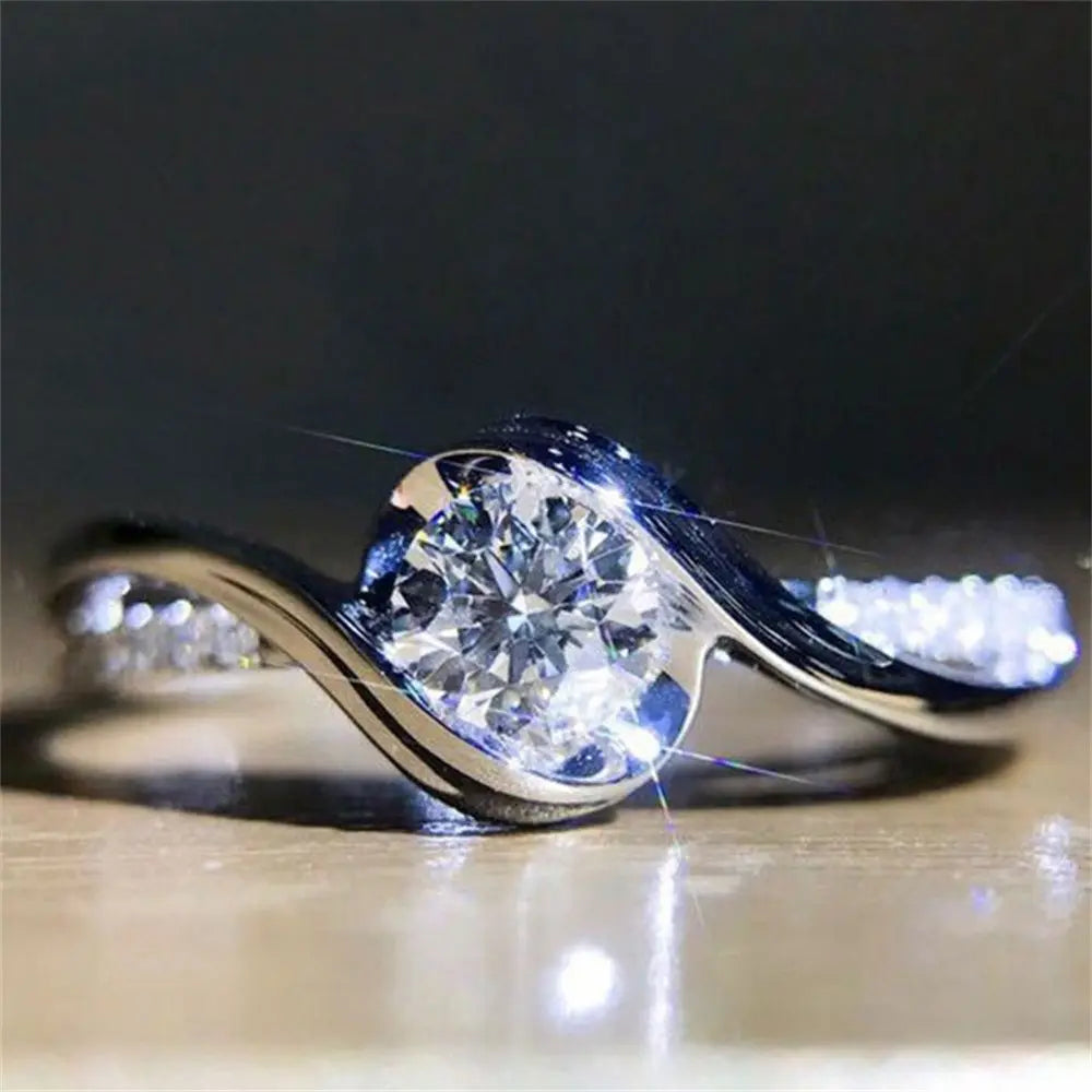 Shimmer White Sapphire Ring