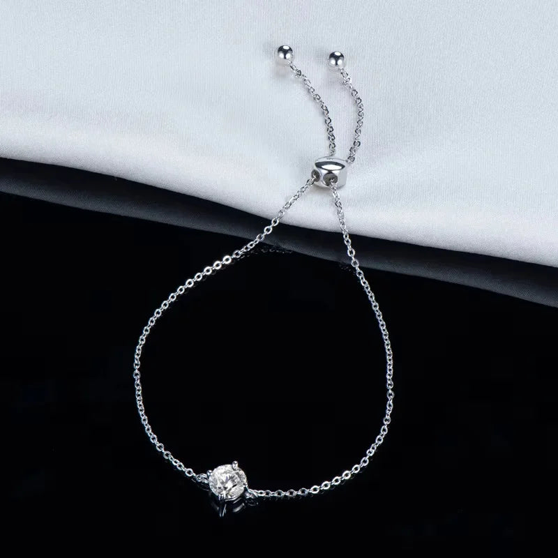 1CT Moissanite Silver Bracelet