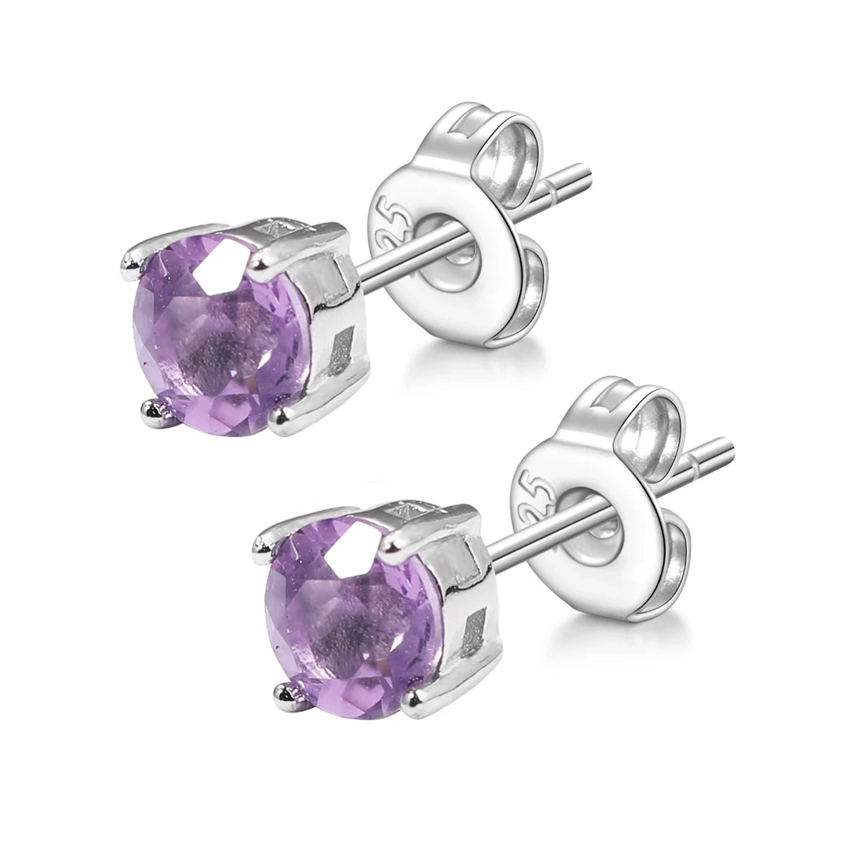 Natural Crystal Silver Earrings