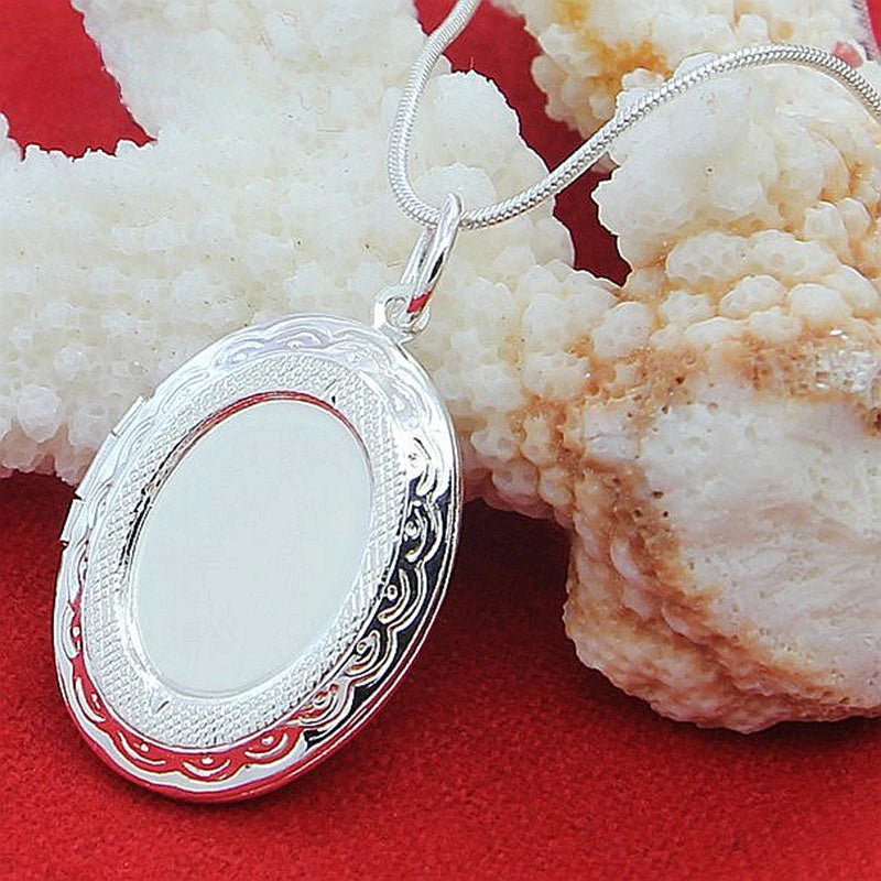 Photo Locket Silver Necklace