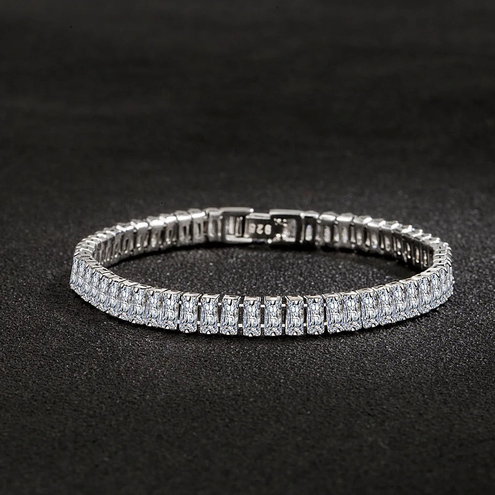 Zircon Glow Silver Bracelet