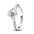 Blooming Rose Silver Ring