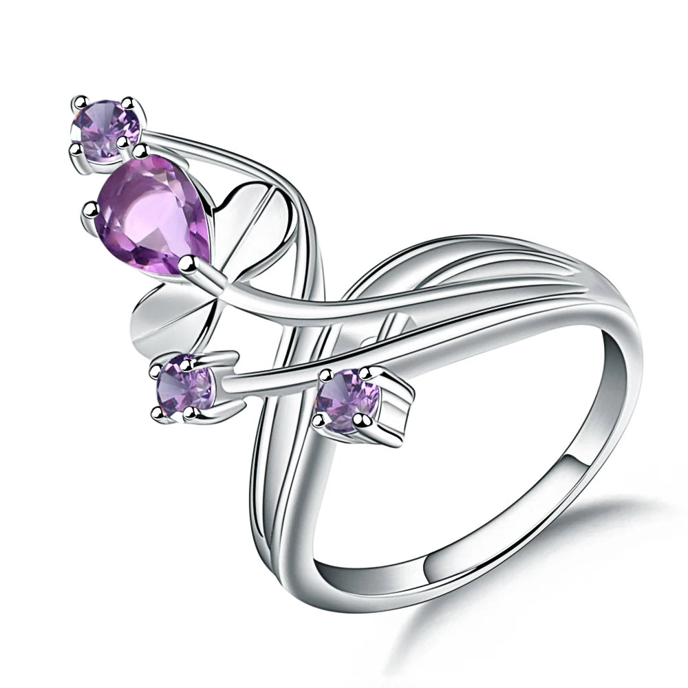 Agate Elegance Silver Ring