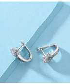 Zircon Crystal Flower Earrings