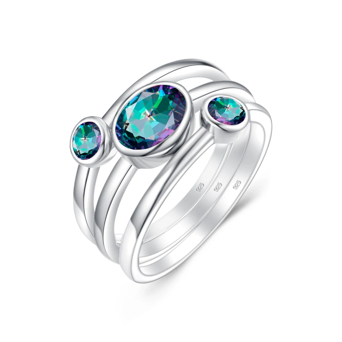 Mystic Rainbow Topaz Ring