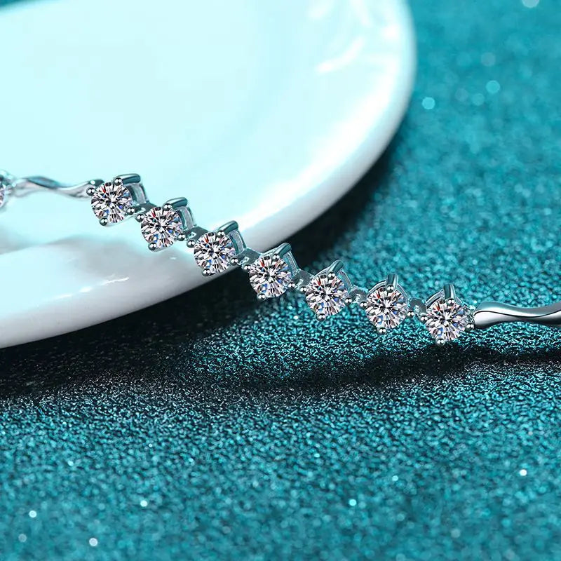 Moissanite Silver Bracelet