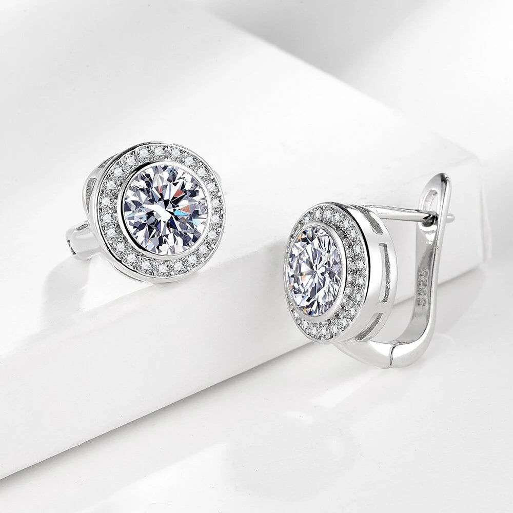 Crystal Muse Silver Earrings