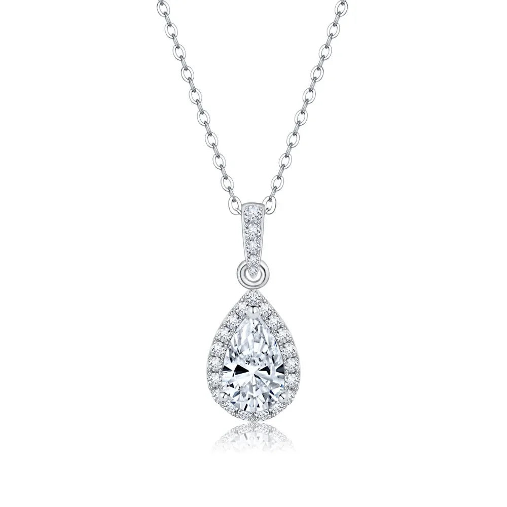 Moissanite Vintage Silver Necklace
