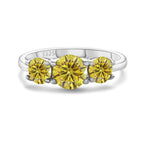 Red Moissanite Charm Ring