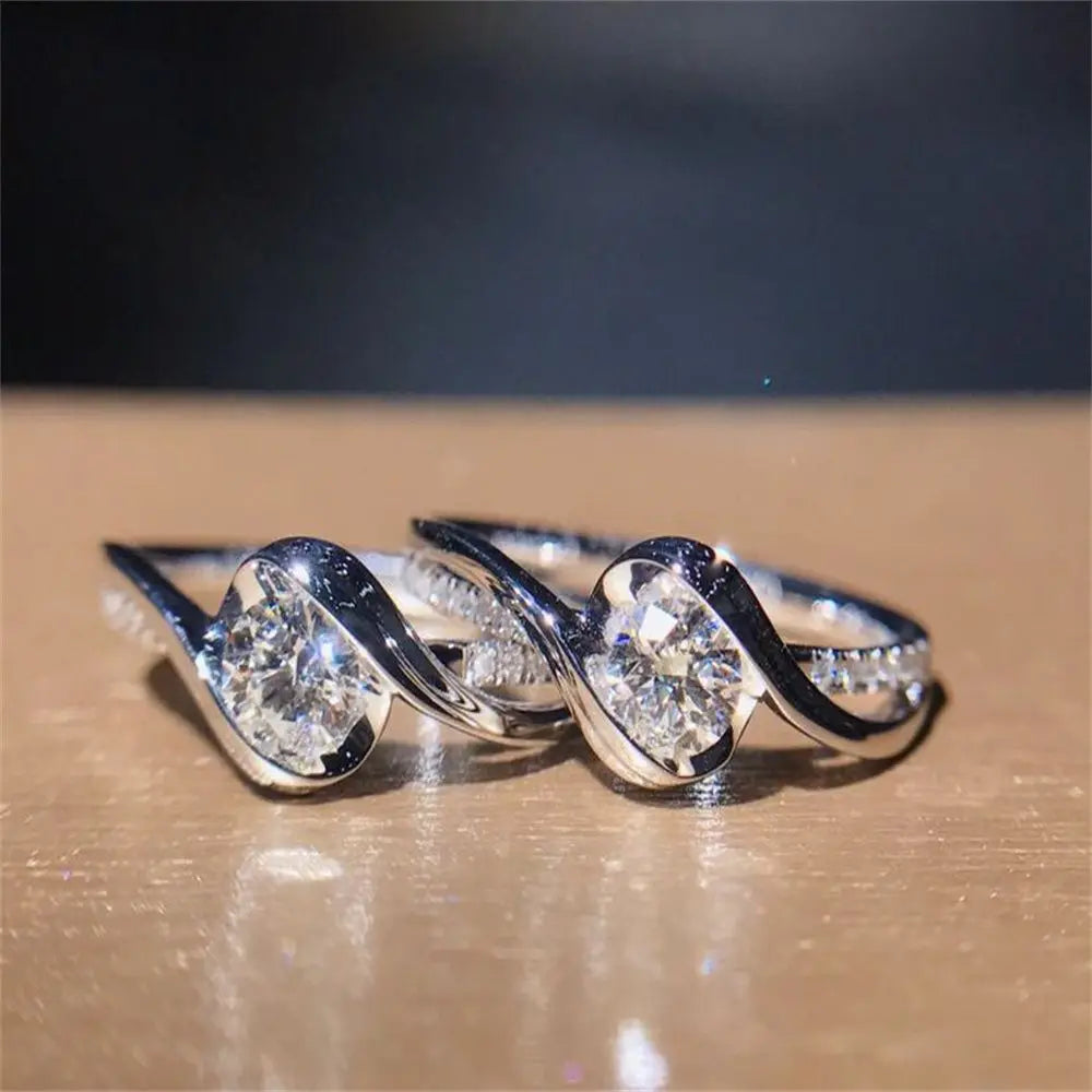 Shimmer White Sapphire Ring
