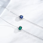 Square Zircon Silver Bracelet