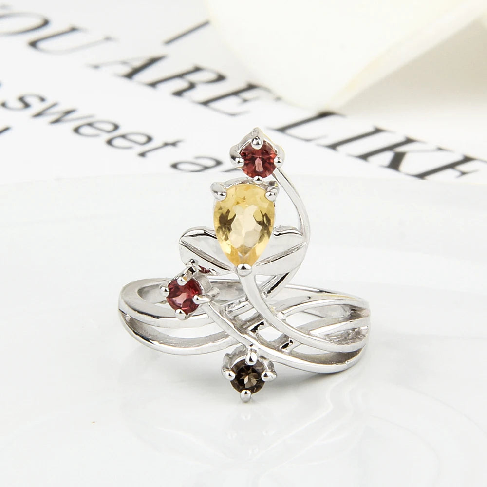 Agate Elegance Silver Ring