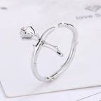 Lovely Rose Silver Ring