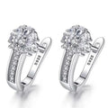 Zircon Crystal Flower Earrings