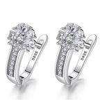 Zircon Crystal Flower Earrings