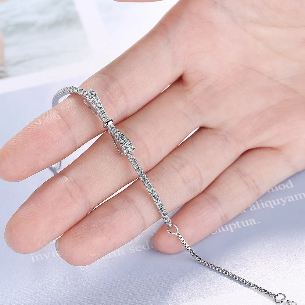 Paris Bow Silver Bracelet