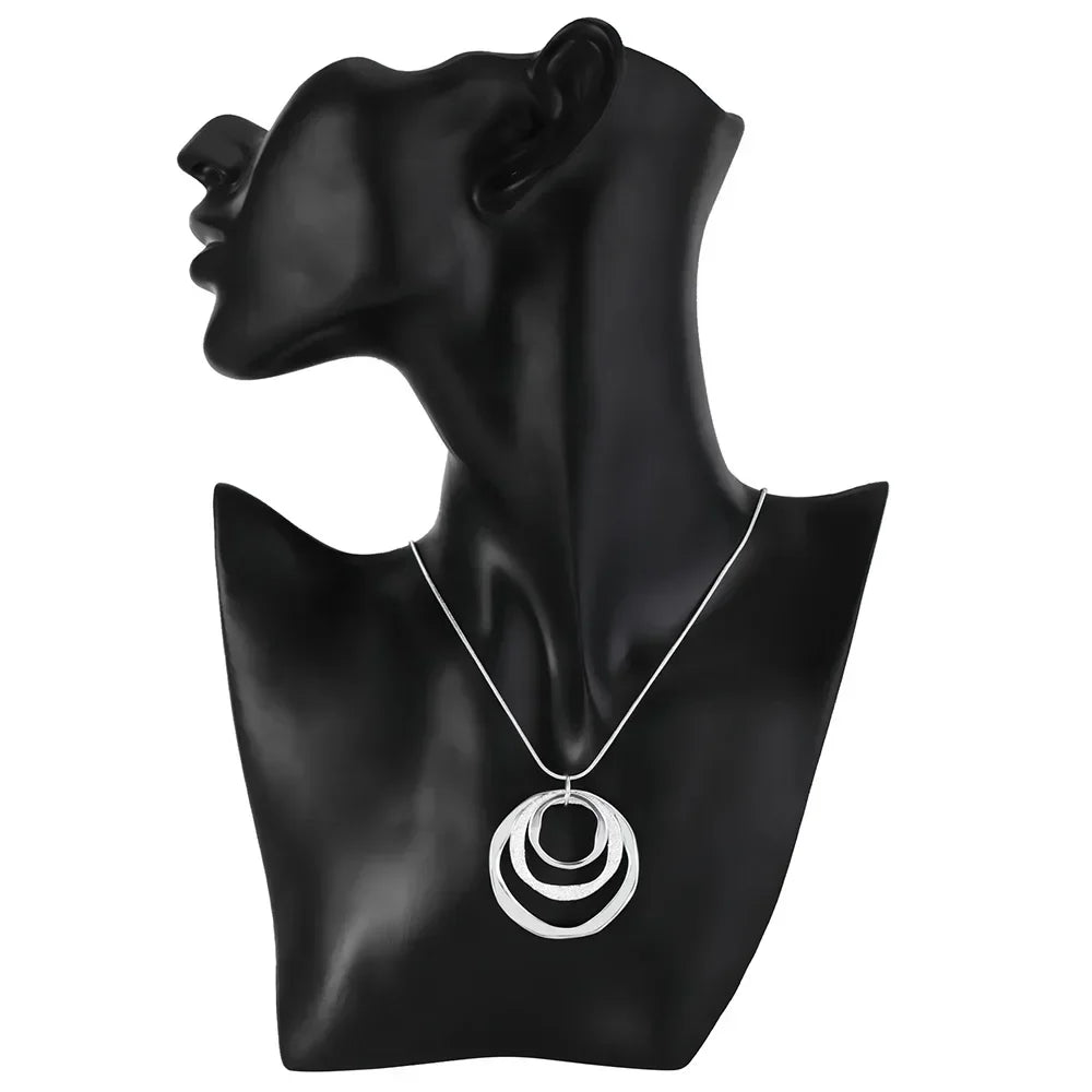 Bohemian Triple Circle Necklace