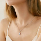 Moissanite Vintage Silver Necklace