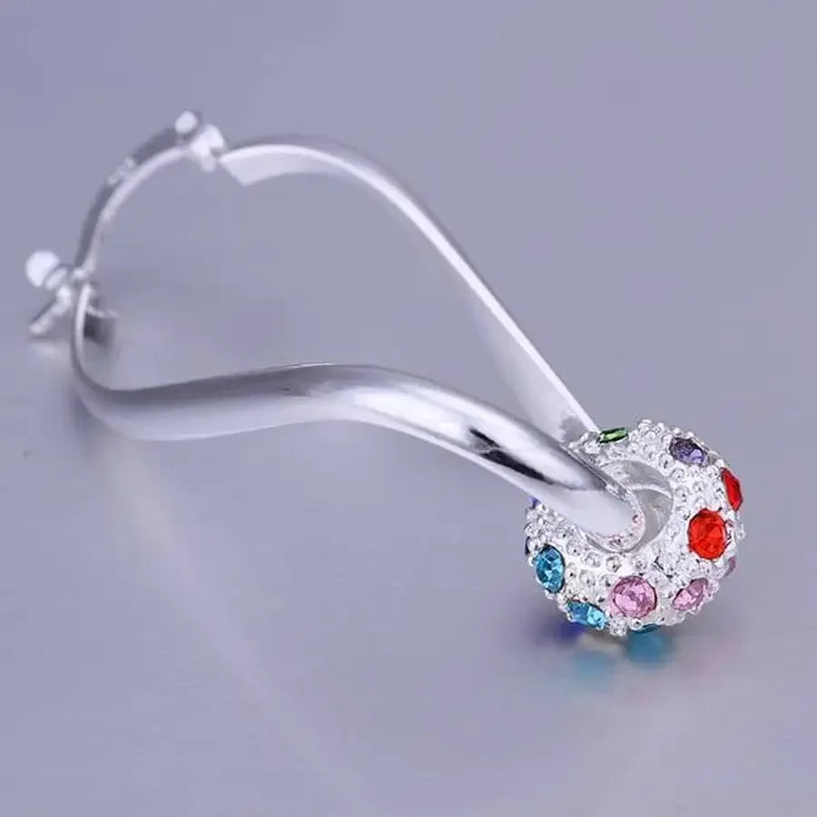 Crystal Engagement Silver Earrings