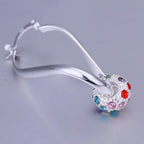 Crystal Engagement Silver Earrings