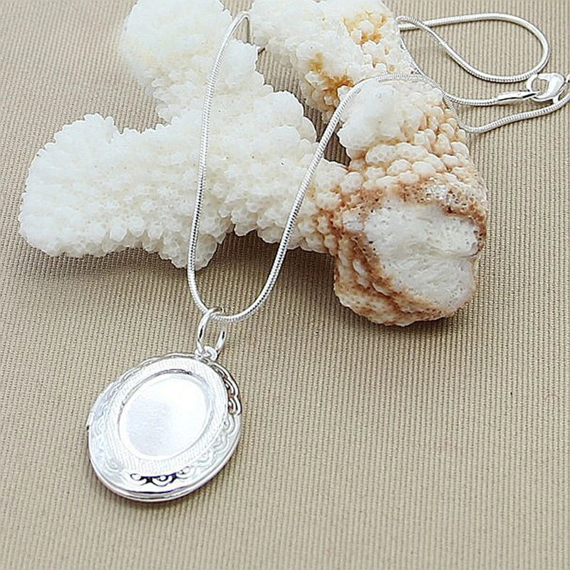 Photo Locket Silver Necklace