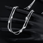 Charms Beads Silver Necklace