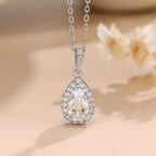 Moissanite Vintage Silver Necklace