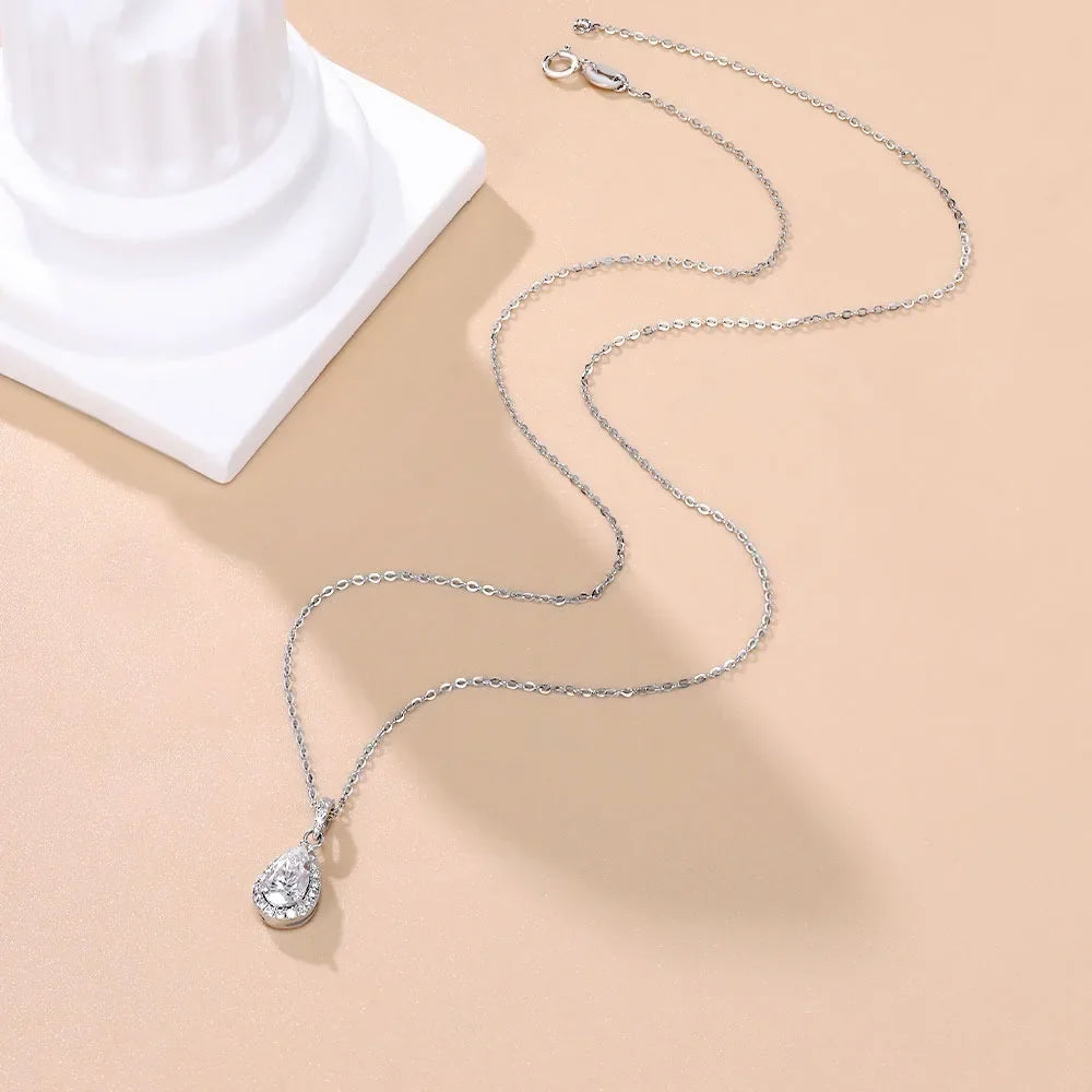 Moissanite Vintage Silver Necklace