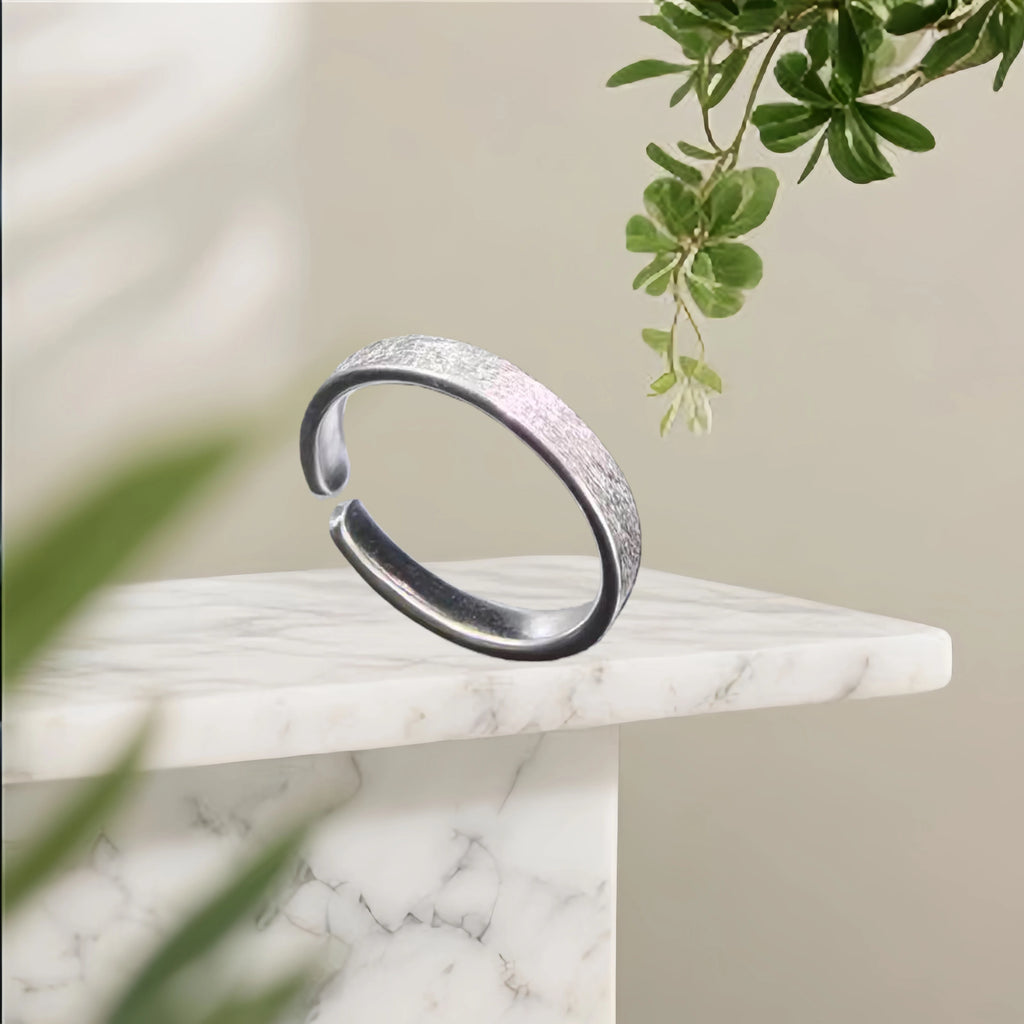 Orbit Matte Silver Ring