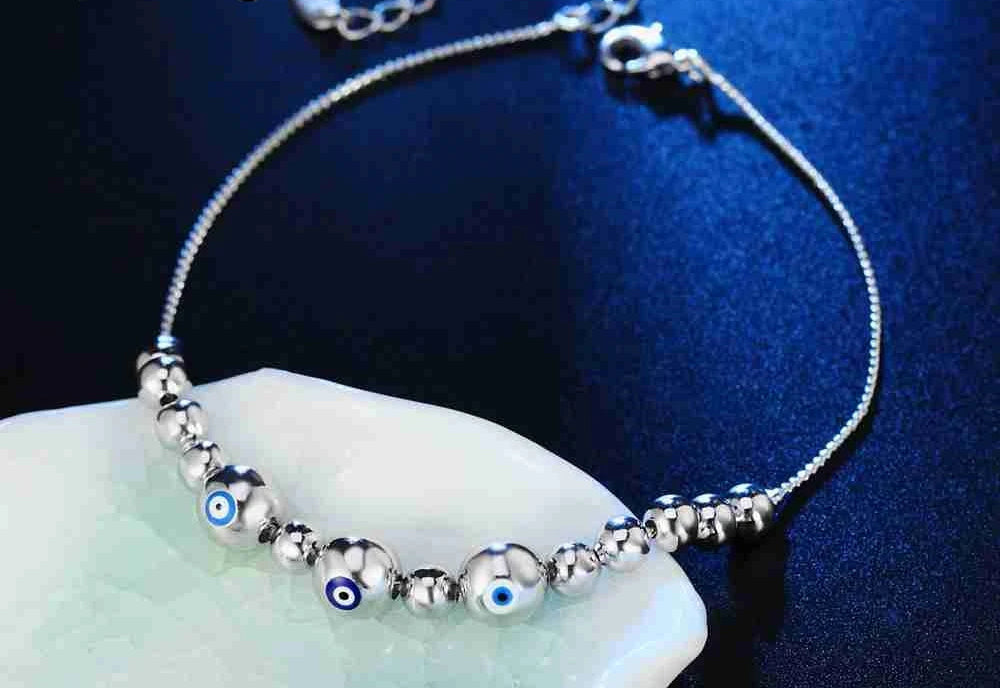 Silver & Gold Beads Bracelet