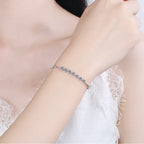 Moissanite Silver Bracelet