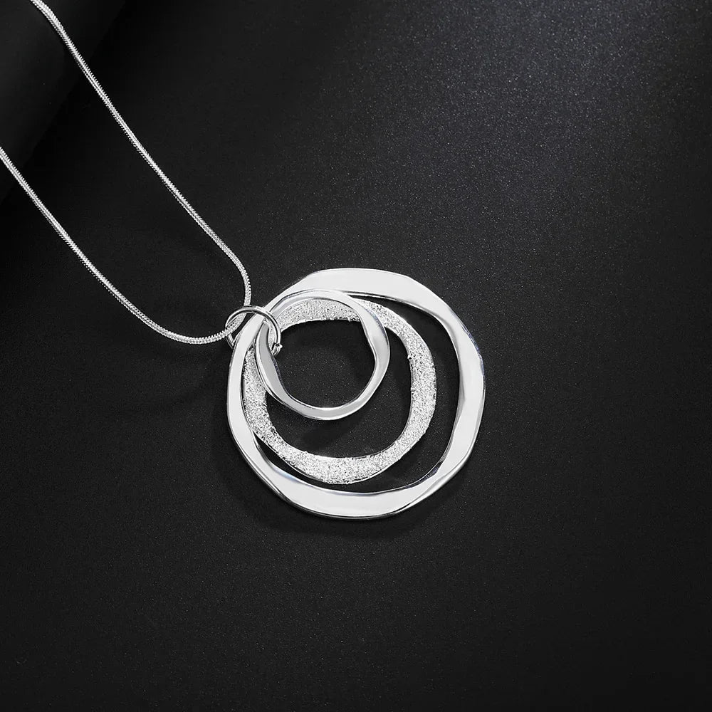 Bohemian Triple Circle Necklace
