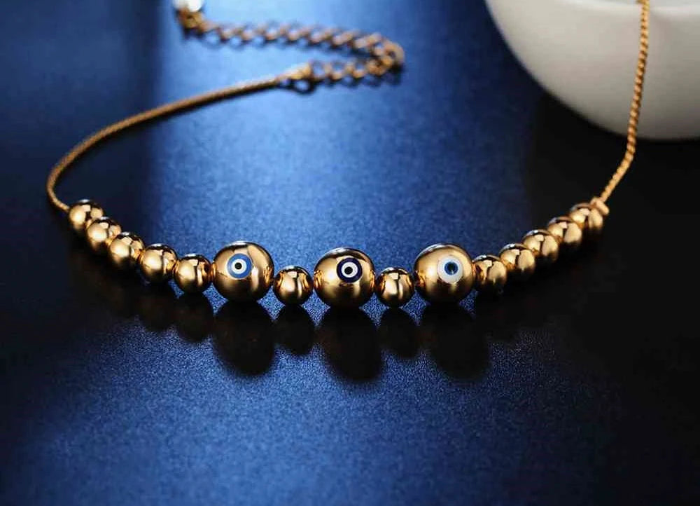 Silver & Gold Beads Bracelet