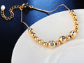 Silver & Gold Beads Bracelet