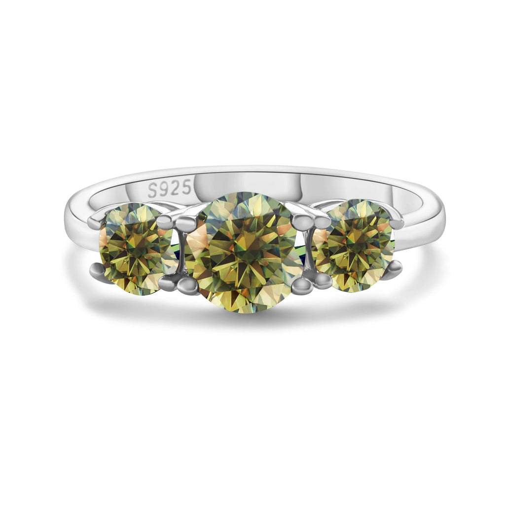 Red Moissanite Charm Ring