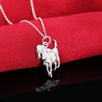 Equestrian Grace Silver Necklace