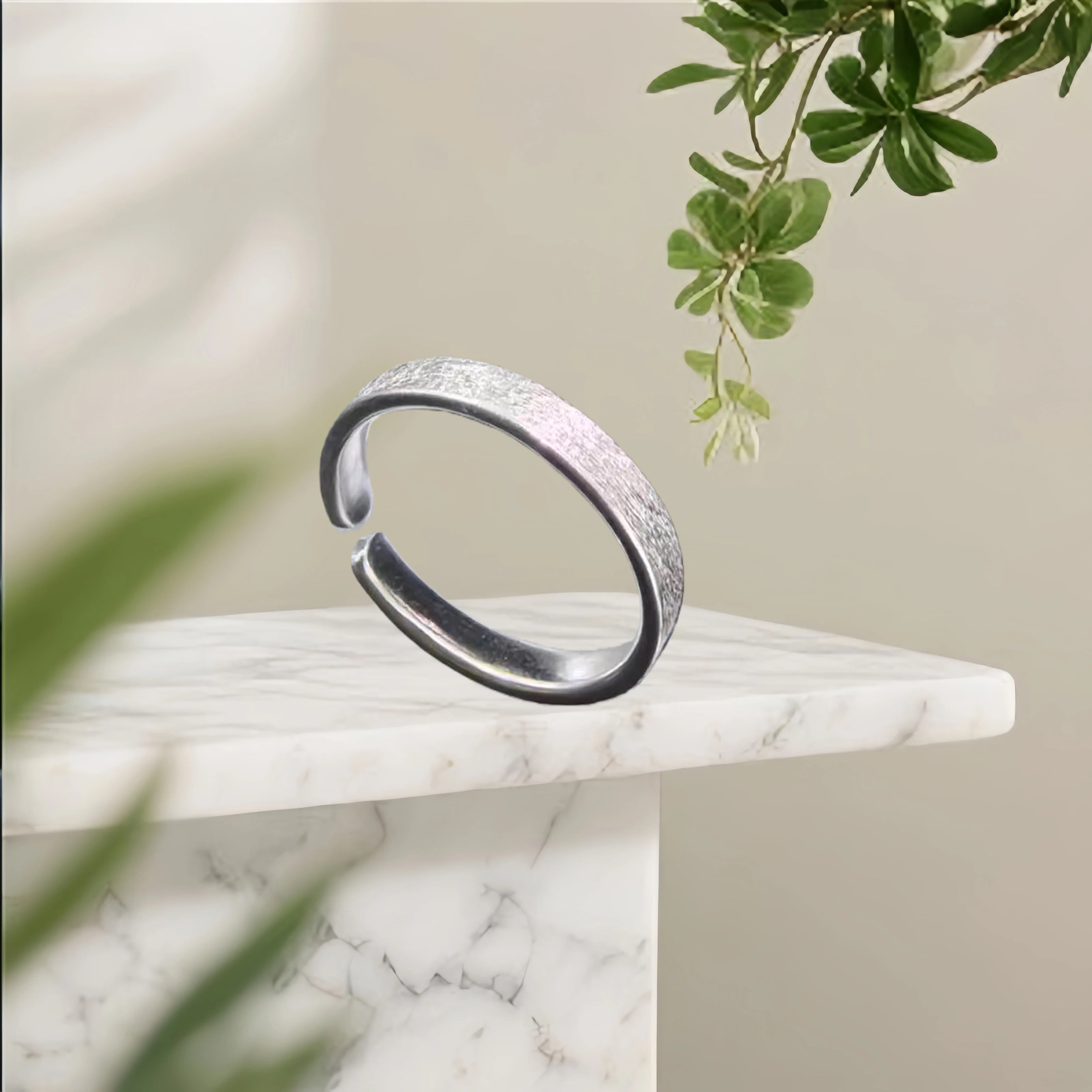 Orbit Matte Silver Ring