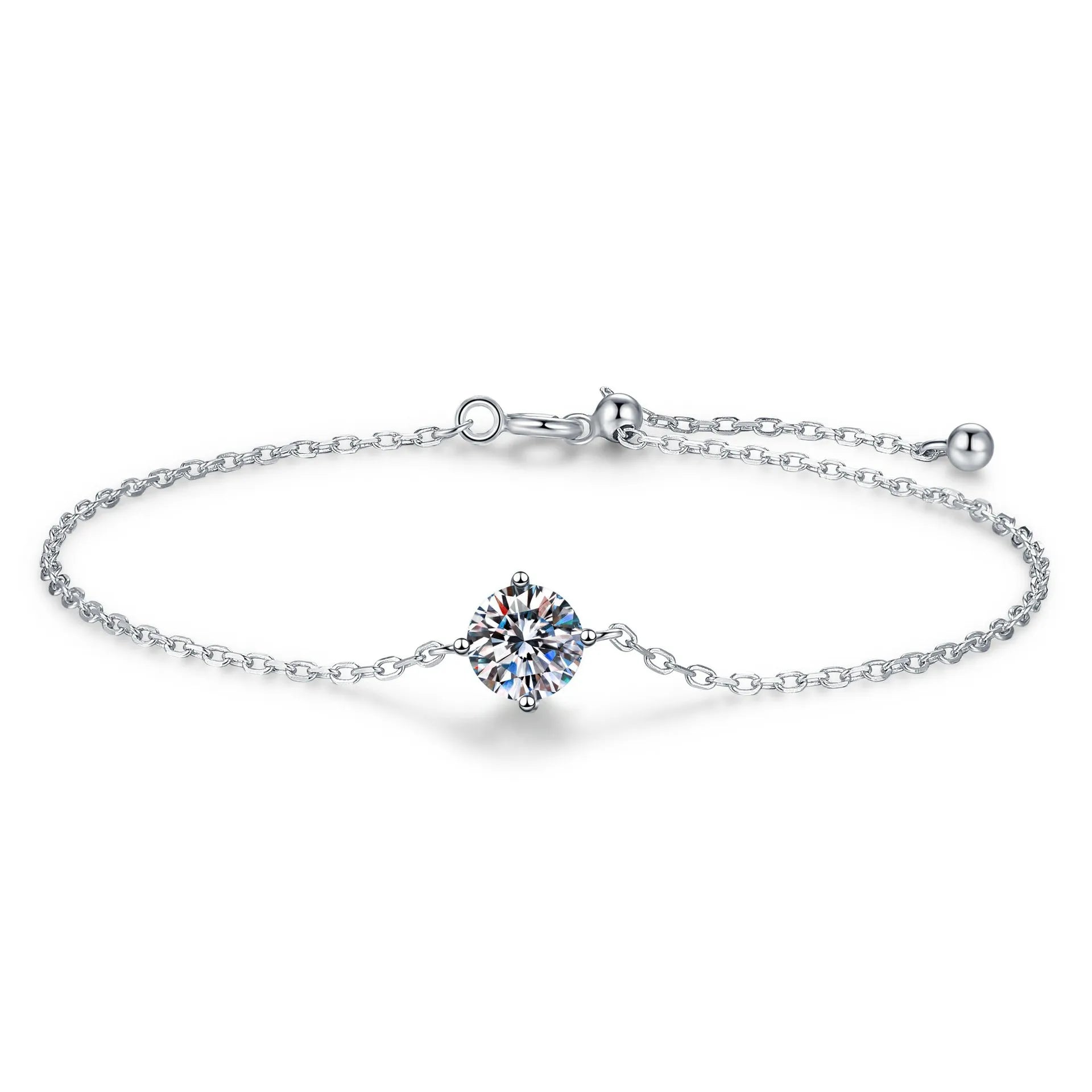 1CT Moissanite Silver Bracelet