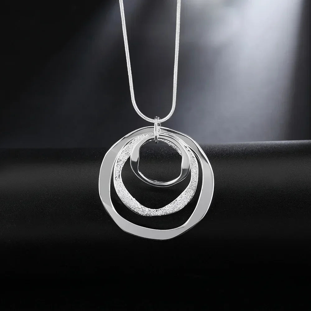 Bohemian Triple Circle Necklace