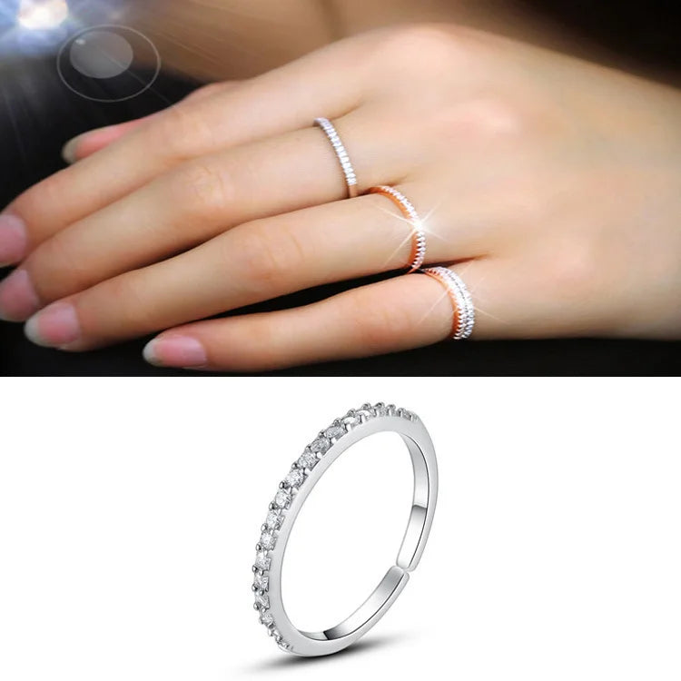 Minimalist White Zircon Ring