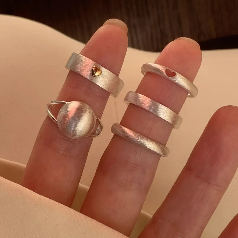 Orbit Matte Silver Ring