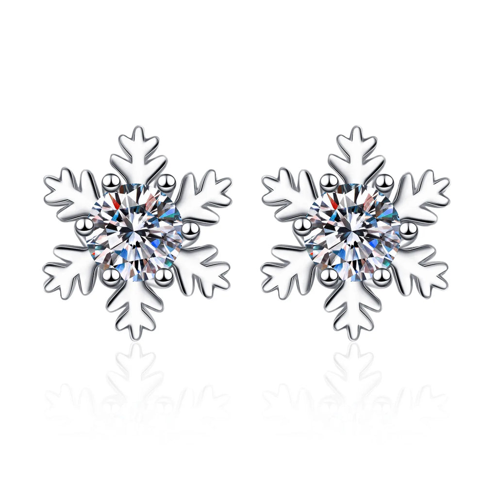 Round Zircon Silver Earrings