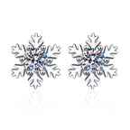 Round Zircon Silver Earrings